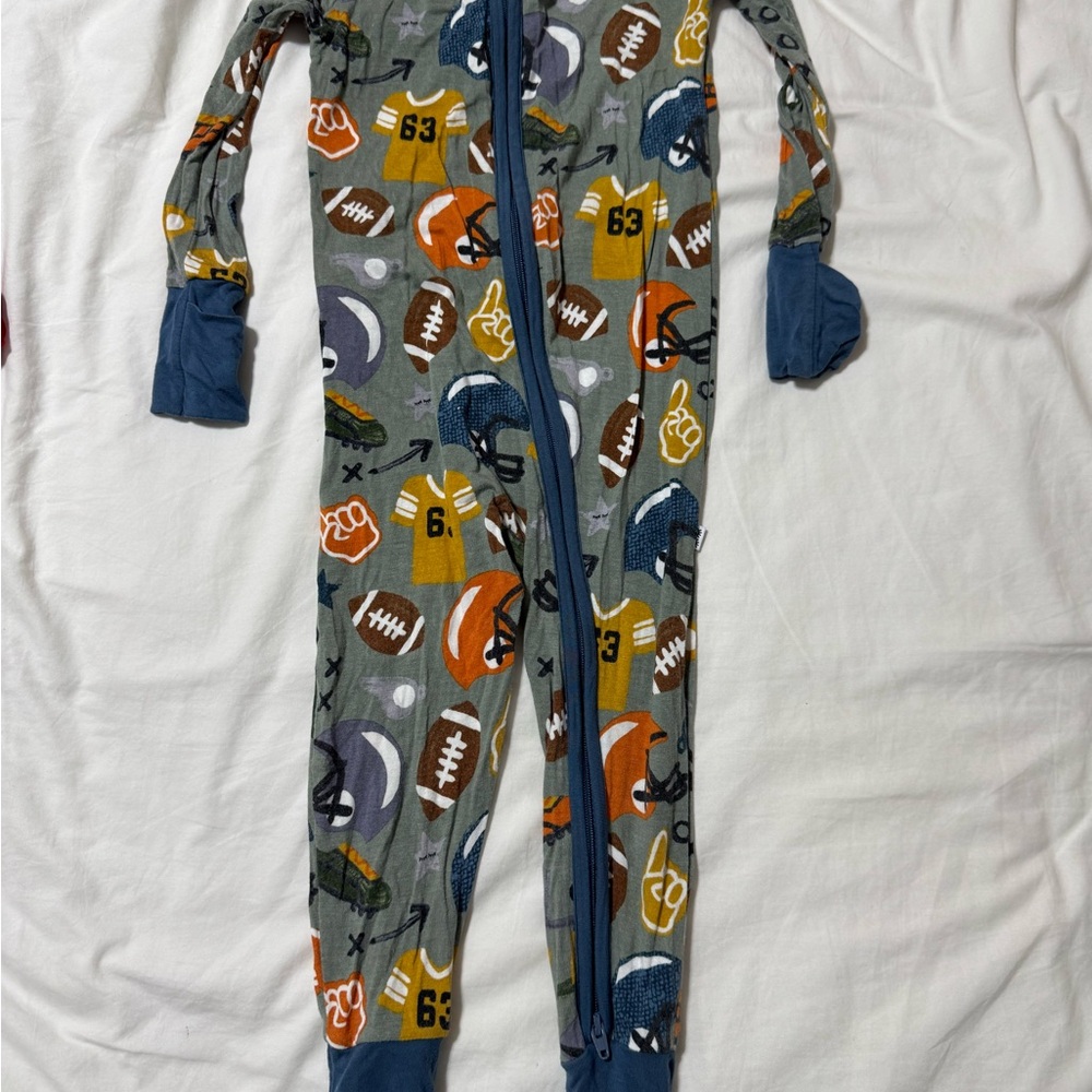 Little Sleepies football One Piece Pajamas
